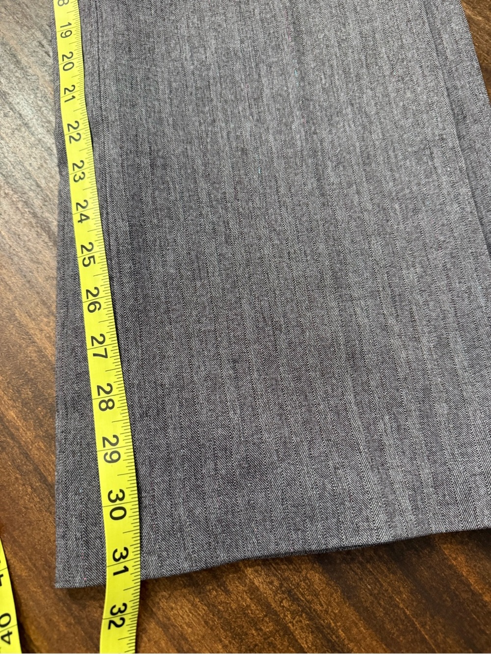 Sigrid Olsen Gray glitter Pinstripe Womans Dress Pants with Buttoned Pocket Tabs - Picture 7 of 8